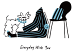 Haydonna 系列｜Everyday with you・限量海報（藍色-黑色）｜Ｌ