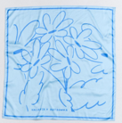 Haydonna 系列｜狗狗花花・絲巾（藍色）｜Ｌ